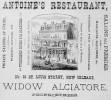 Advertisement for Antoine's Restaurant from Soard's New Orleans City Directory, 1878