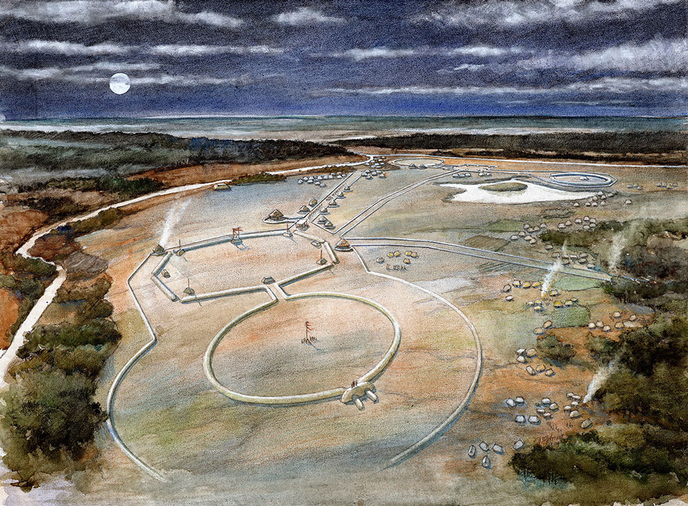Artist's interpretation of the Newark site.