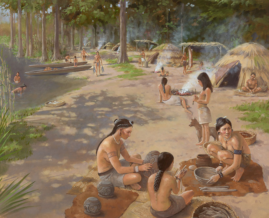 Scene of daily life at Marksville.