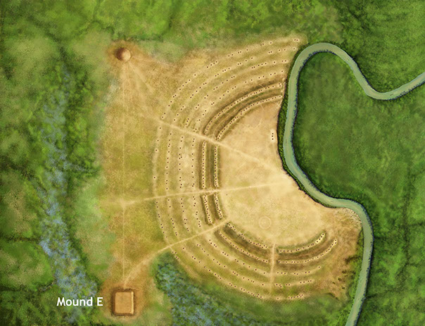 Mound E was the second mound that Native Americans built at the site. Image credit: Herb Roe