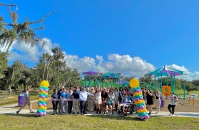 Lieutenant Governor Billy Nungesser and Louisiana State Parks officially opened an all-inclusive playground with a ribbon cutting on Wednesday, November 6, at Fontainebleau State Park in Mandeville, La.